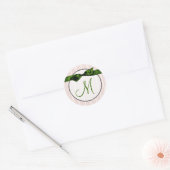 20 - 1,5 Envelope Seal Monogram Kerstmis XMAS Ronde Sticker (Envelop)