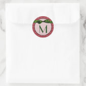 20 - 1,5 Envelope Seal Monogram Kerstmis XMAS Ronde Sticker (Tas)