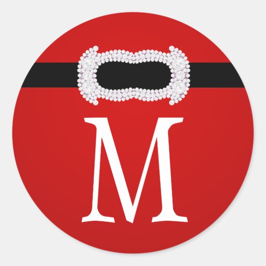 20 - 1,5 Envelope Seal Monogram Kerstmis XMAS Ronde Sticker (Voorkant)