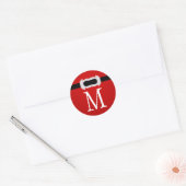 20 - 1,5 Envelope Seal Monogram Kerstmis XMAS Ronde Sticker (Envelop)