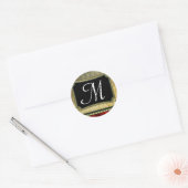 20 - 1,5 Envelope Seal Monogram Kerstmis XMAS Ronde Sticker (Envelop)