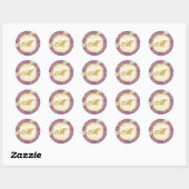 20 - 1.5 Envelope Seal Paarse Gouden Damask Kant P Ronde Sticker (Vel)
