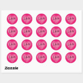 20 - 1.5 Envelope Seal Roze Bloembladeren Bloem Ronde Sticker (Vel)