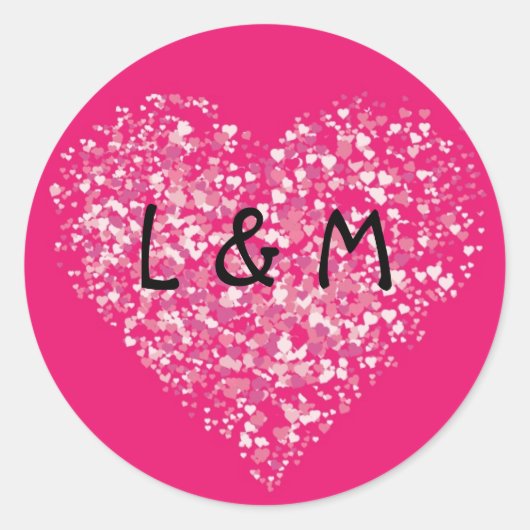 20 - 1.5 Envelope Seal Roze Bloembladeren Bloem Ronde Sticker (Voorkant)