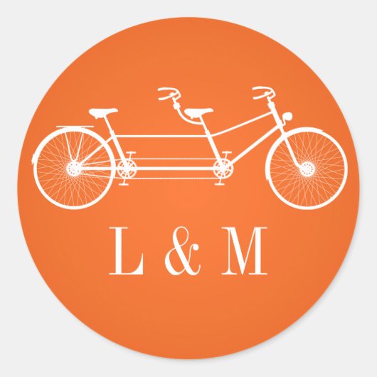 20 - 1.5 Envelope Seal Sinaasappel Dubbele Fiets Ronde Sticker (Voorkant)