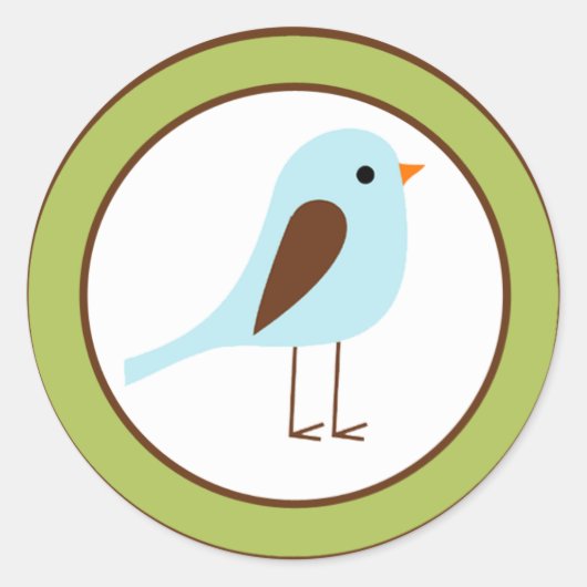 20 - 1.5" Envelope Seal Woodland Friends Vogel Ronde Sticker (Voorkant)