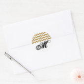 20 - 1,5 enveloppen voor zegel Gold Glitter Chevro (Envelop)