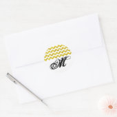 20 - 1.5 Envelopsluiting Gele Glitter Chevron Ronde Sticker (Envelop)