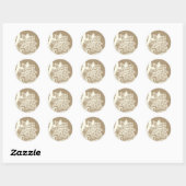 20 - 1.5 Envelopsluiting  Victoriaans kant Bro Ronde Sticker (Vel)