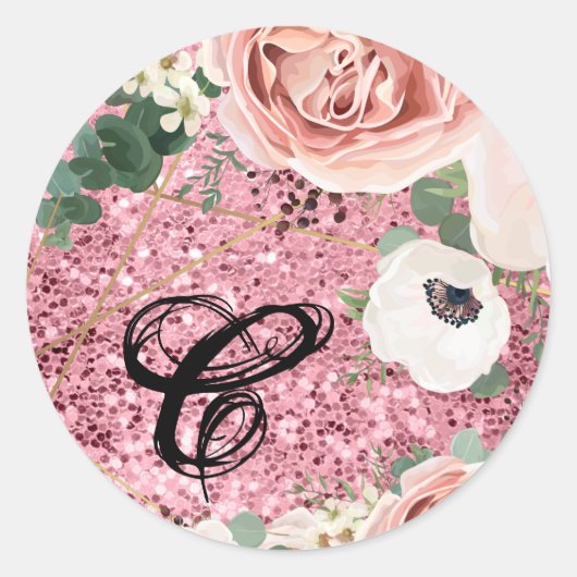 20 - 1.5 Envelopverbinding Geometrisch Tuin Roos G Ronde Sticker (Voorkant)