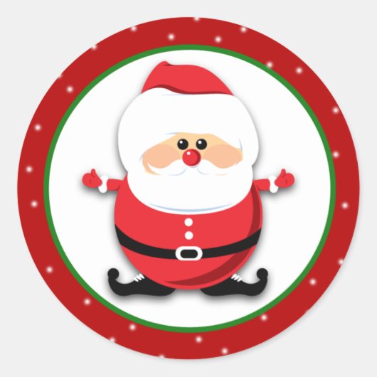 20 - 1.5"Envelopverbinding Kerstman Ronde Sticker (Voorkant)