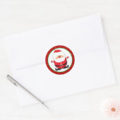 20 - 1.5"Envelopverbinding Kerstman Ronde Sticker (Envelop)