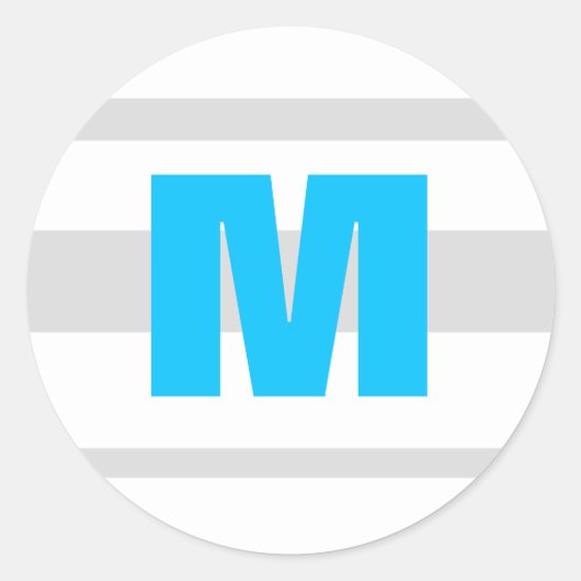 20 - 1.5 Envelopverbinding Modern Neon Streep Blau Ronde Sticker (Voorkant)