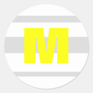 20 - 1.5 Envelopverbinding Modern Neon Streep Geel Ronde Sticker