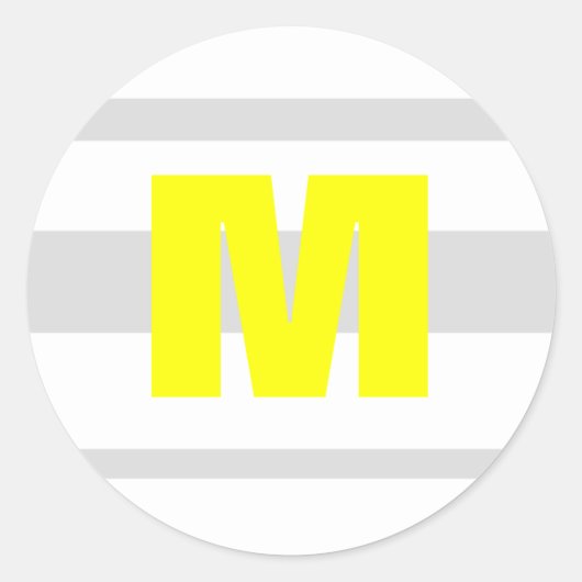 20 - 1.5 Envelopverbinding Modern Neon Streep Geel Ronde Sticker (Voorkant)