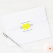 20 - 1.5 Envelopverbinding Modern Neon Streep Geel Ronde Sticker (Envelop)