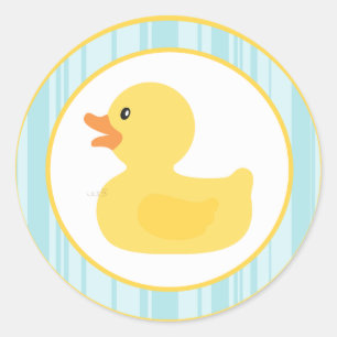 20 - 1.5"Envelopverbinding Rubber Ducky Bubbles Ronde Sticker