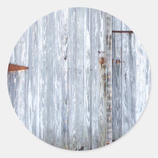 20 - 1.5 Envelopverbinding Witte Was Houten Schuur Ronde Sticker (Voorkant)