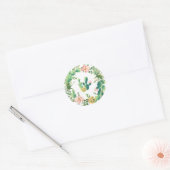 20 - 1.5 Envelopzegel Boheemse cactus vetplanten Ronde Sticker (Envelop)