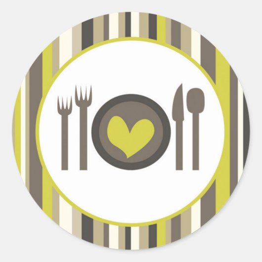 20 - 1.5 Envelopzegel China Bord zilverwerk Ronde Sticker (Voorkant)