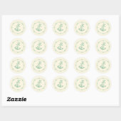 20 - 1.5 Envelopzegel nautische knoopanker TIFF Ronde Sticker (Vel)