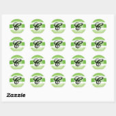 20 - 1.5 Envelopzegel Ombre Streep Groene lijn Ronde Sticker (Vel)
