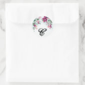 20 - 1.5 Envelopzegel Tropische Bloem op Blauwe Om Ronde Sticker (Tas)