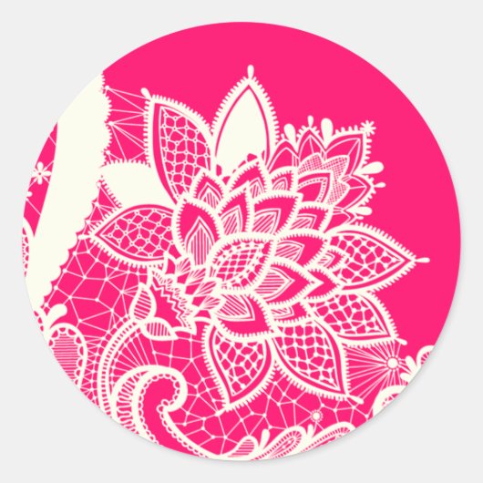 20 - 1,5-envelopzegel  Victoriaans met gelaatspeld Ronde Sticker (Voorkant)