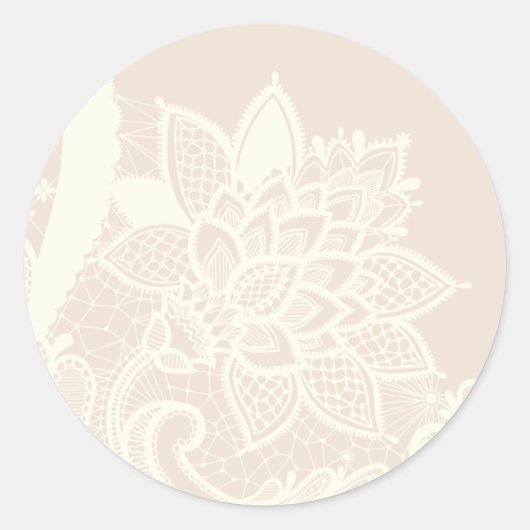 20 - 1,5-envelopzegel Victoriaans met gelaatspeld Ronde Sticker (Voorkant)