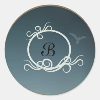 20 - 1.5 Envelopzegel Zonnebakstrand Ronde Sticker