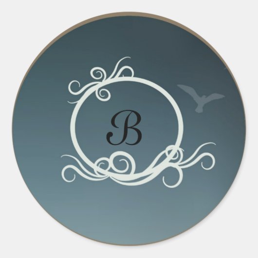 20 - 1.5 Envelopzegel Zonnebakstrand Ronde Sticker (Voorkant)