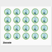20 - 1,5" Favor Stickers Blauw Zee Schildpadden (Vel)