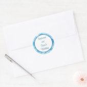 20 - 1,5" Favor Stickers Blue Tree / Sneeuwvlokken (Envelop)