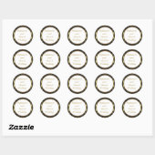 20 - 1,5" Favor Stickers Gold en Black Damask (Vel)