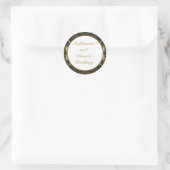 20 - 1,5" Favor Stickers Gold en Black Damask (Tas)