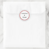 20 - 1,5" Favor Stickers Grijs Rood Formal Print (Tas)
