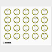20 - 1,5" Favor Stickers Groene Peer Fruit Stripes (Vel)