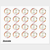 20 - 1,5" Favor Stickers Herfst bladeren (Vel)