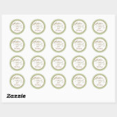 20 - 1,5" Favor Stickers Hondenhouten bloemen (Vel)