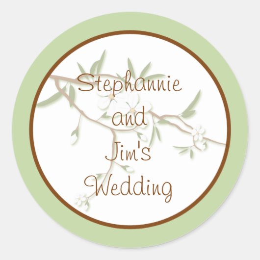 20 - 1,5" Favor Stickers Hondenhouten bloemen (Voorkant)