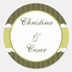 20 - 1,5" Favor Stickers Martini Olijven Groene St