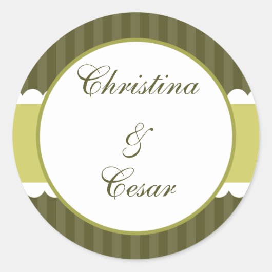 20 - 1,5" Favor Stickers Martini Olijven Groene St (Voorkant)