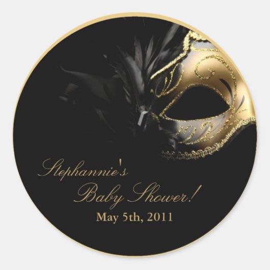 20 - 1,5" Favor Stickers Maskerade Masker Sweet 16 (Voorkant)