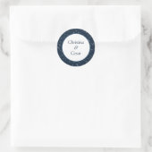 20 - 1,5" Favor Stickers Navy Blue Dandelion Flowe (Tas)
