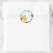 20 - 1,5" Favor Stickers Oerwoud King Lion Safari (Tas)