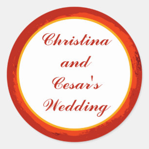 20 - 1,5" Favor Stickers Red Sunset in Afrika