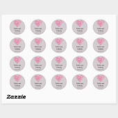 20 - 1,5" Favor Stickers Roze Bloemenbloemblaadjes (Vel)