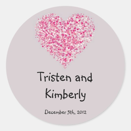 20 - 1,5" Favor Stickers Roze Bloemenbloemblaadjes (Voorkant)