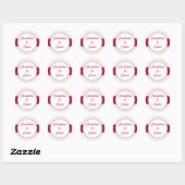 20 - 1,5" Favor Stickers Roze Orchidee Long Stem F (Vel)
