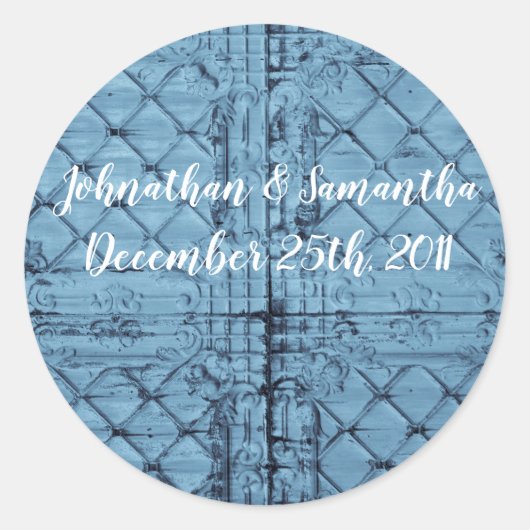 20 - 1,5" Favor Stickers Rustiek Tin Panel Plafond (Voorkant)